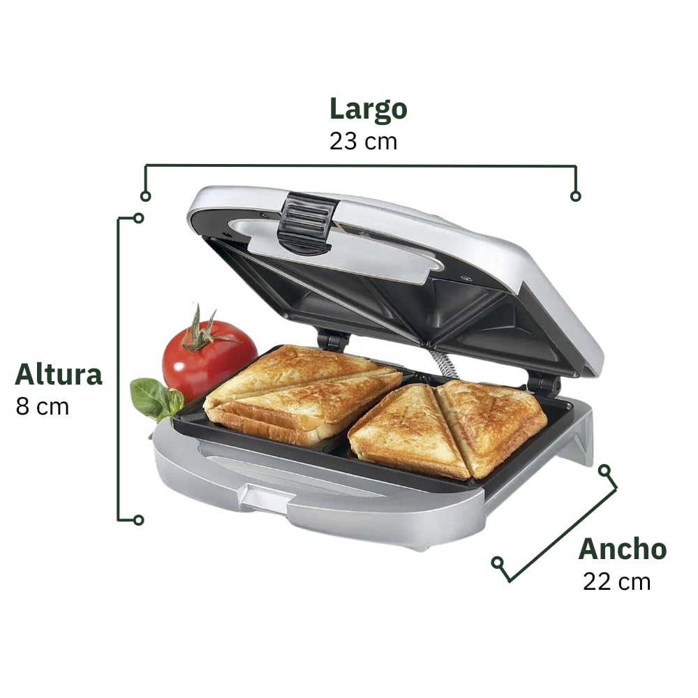 Cuisinart WM-SW2 Sandwichera eléctrica, doble, antiadherente