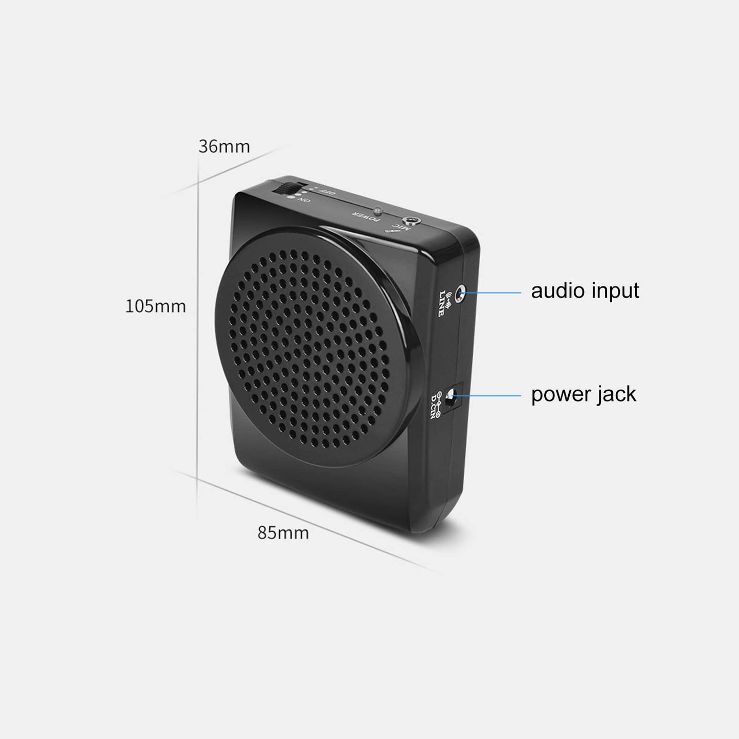 Pomya Amplificador de Voz, micrófono de Auriculares con Amplificador de Voz, Amplificador de Voz de Cintura, Amplificador de micrófono, para enseñar a Hablar con guía de Viaje