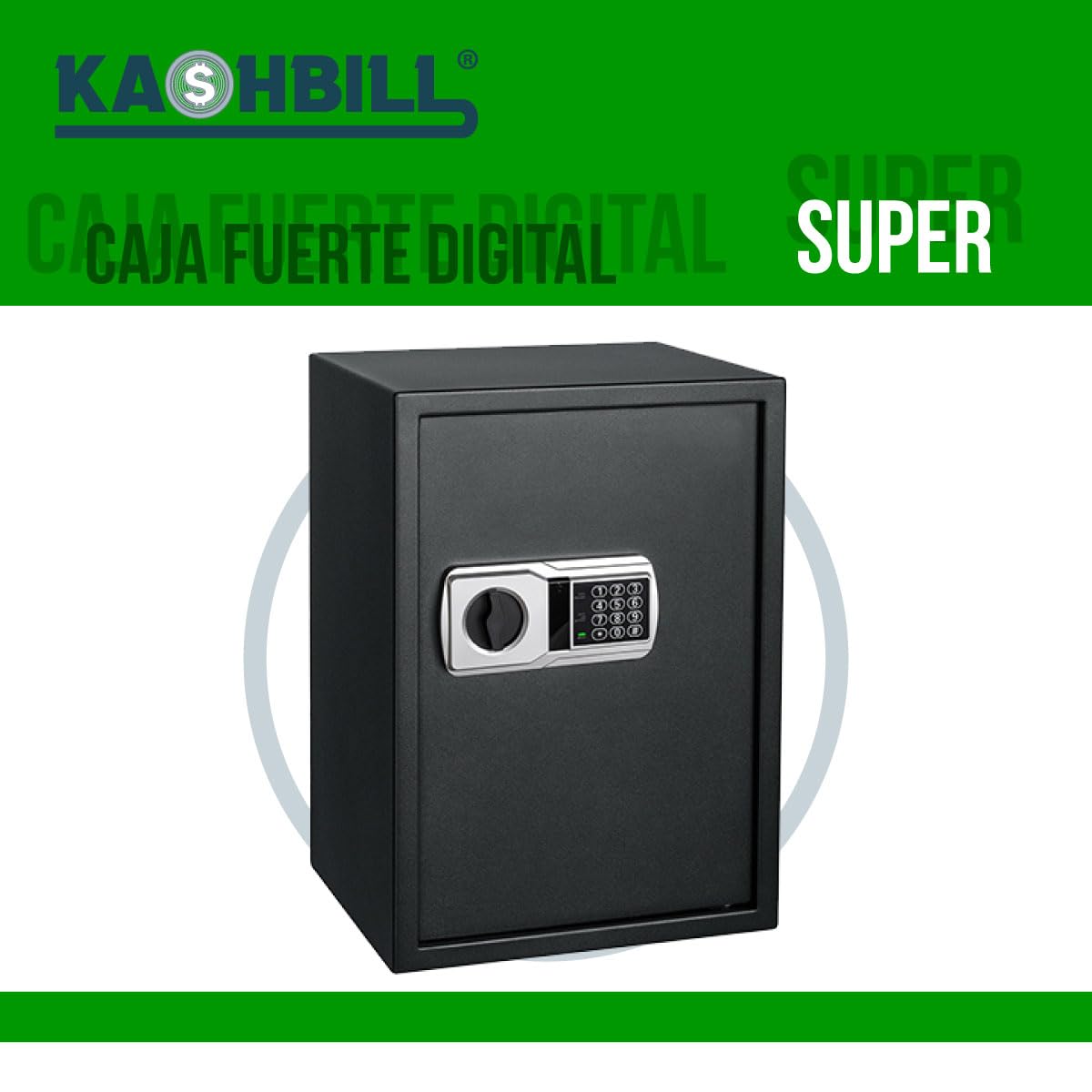 Caja Fuerte Digital Grande 50x35x31 cm modelo CF05 con Cierre Electrónico y Llave de Emergencia, Ideal para Hogar u Oficina