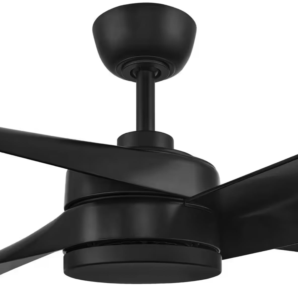 LUTEMA Ventilador De Techo | Acabado Negro Mate | Para Interiores/Exteriores | 52 Pulgadas | Diseño Con Aspas De Roble Tupelo | Temporizador | 3 Velocidades | Control remoto