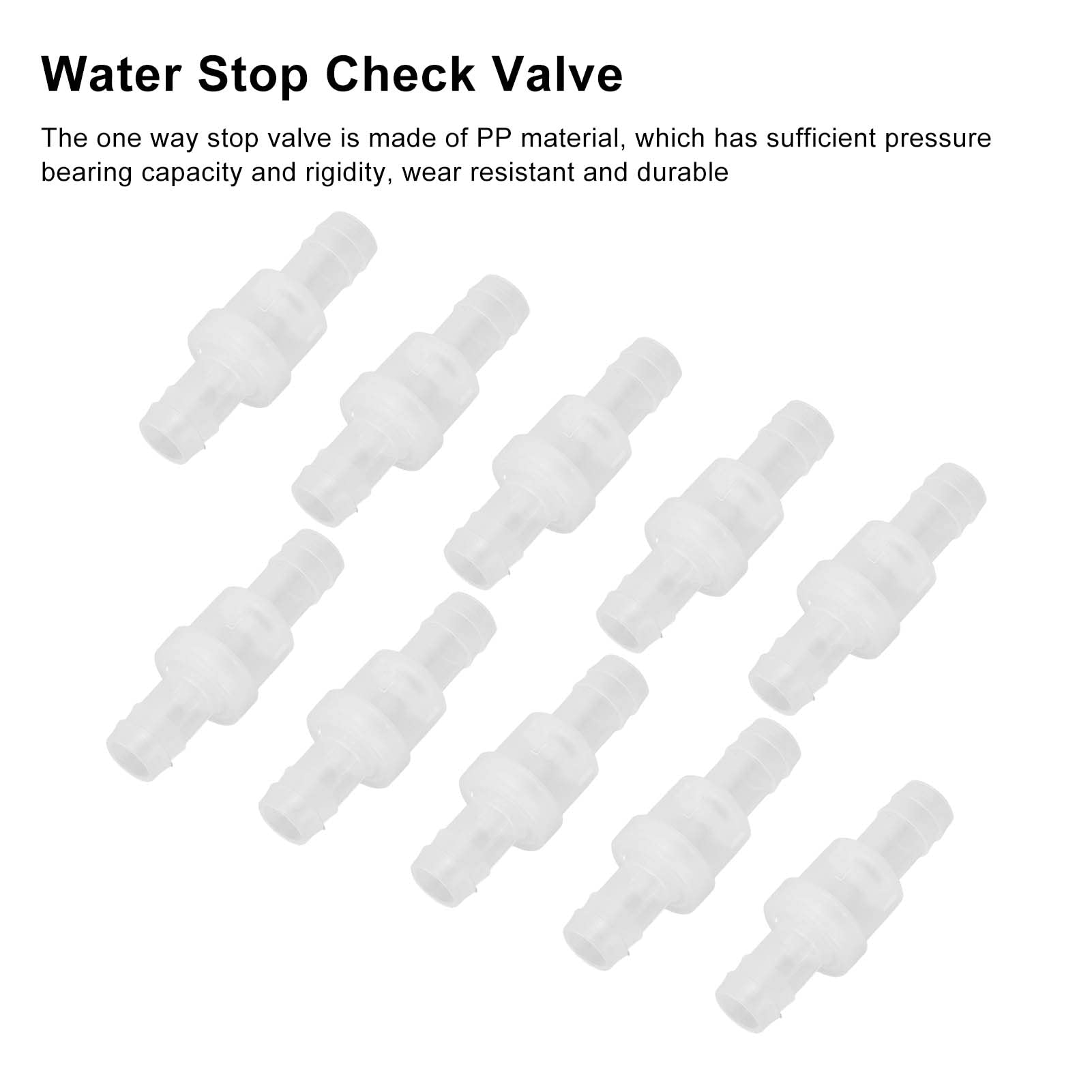 Válvulas de Retención Unidireccional de Plástico para la Industria Química 12mm translucent