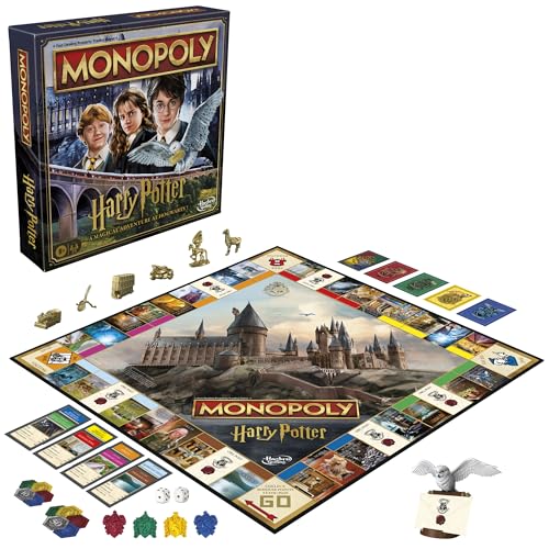 Hasbro Gaming Monopoly Harry Potter Edition Juego de Mesa | Una Aventura mágica en Hogwarts | A Partir de 8 años | 2 a 6 Jugadores | Juegos Familiares | Regalos para niños y Adultos