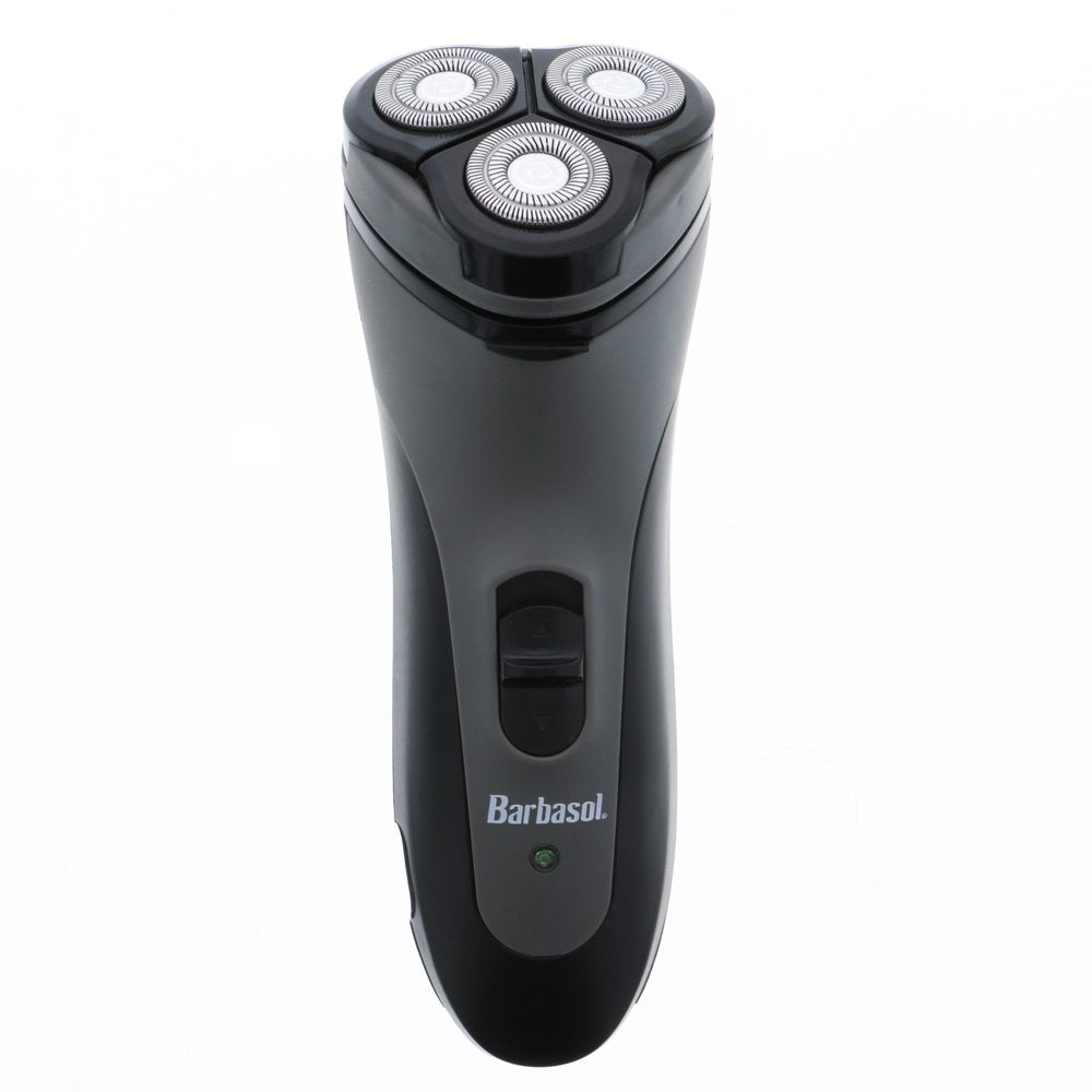 Barbasol Mens Rechargeable Shaver W/Stainless Steel Blades & Pop Trimmer
