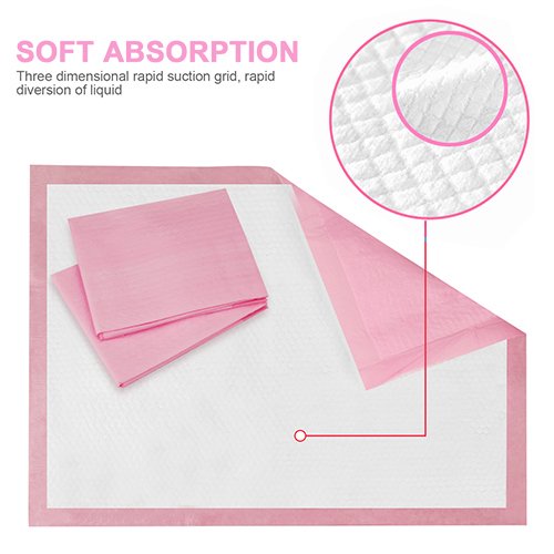 Cambiador desechable para bebé – Cambiador de viaje – Cambiador de pañales, 30pack-Pink, 18*24IN