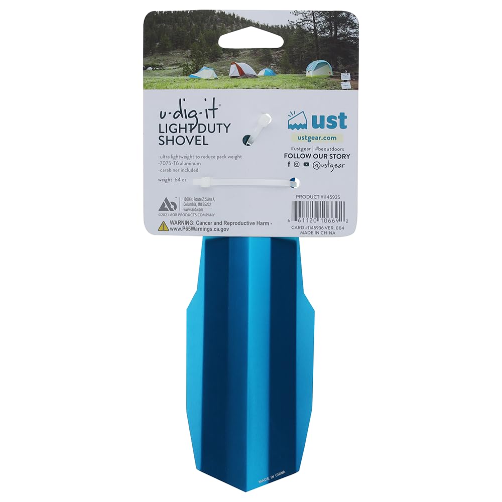 Pala ust U-Dig-It Plata Diseño Ligero y Ergonómico para Supervivencia, Camping, Senderismo