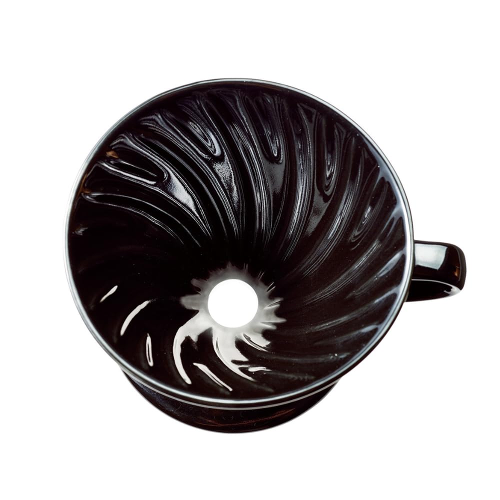 HARIO KDC-02-B V60 - Gotero de café transparente 02, modelo Kasuya, 14 fl oz (400 ml), negro