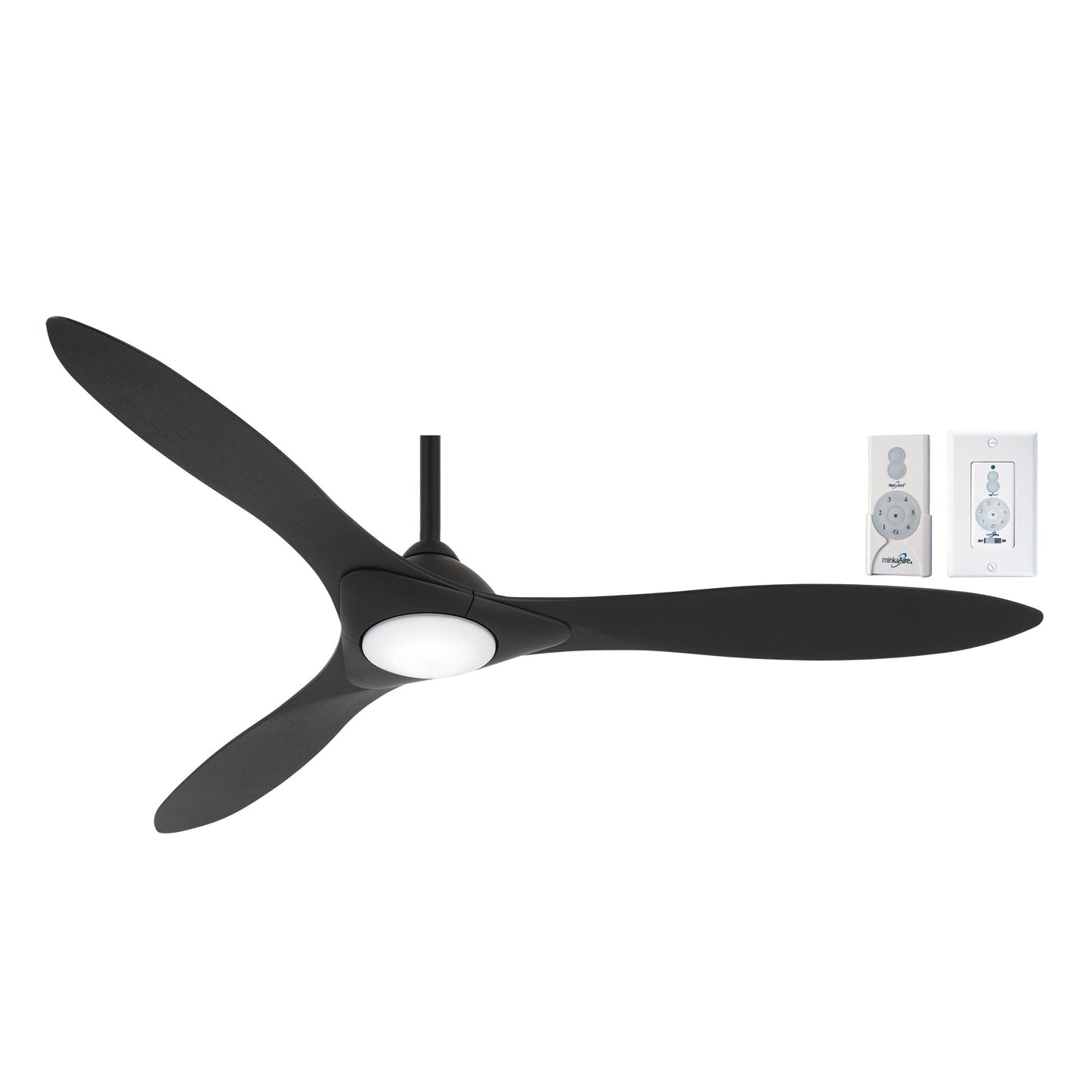 Ventilador de Techo Minka-Aire Negro Carbón con Luz LED y Control Remoto Inteligente