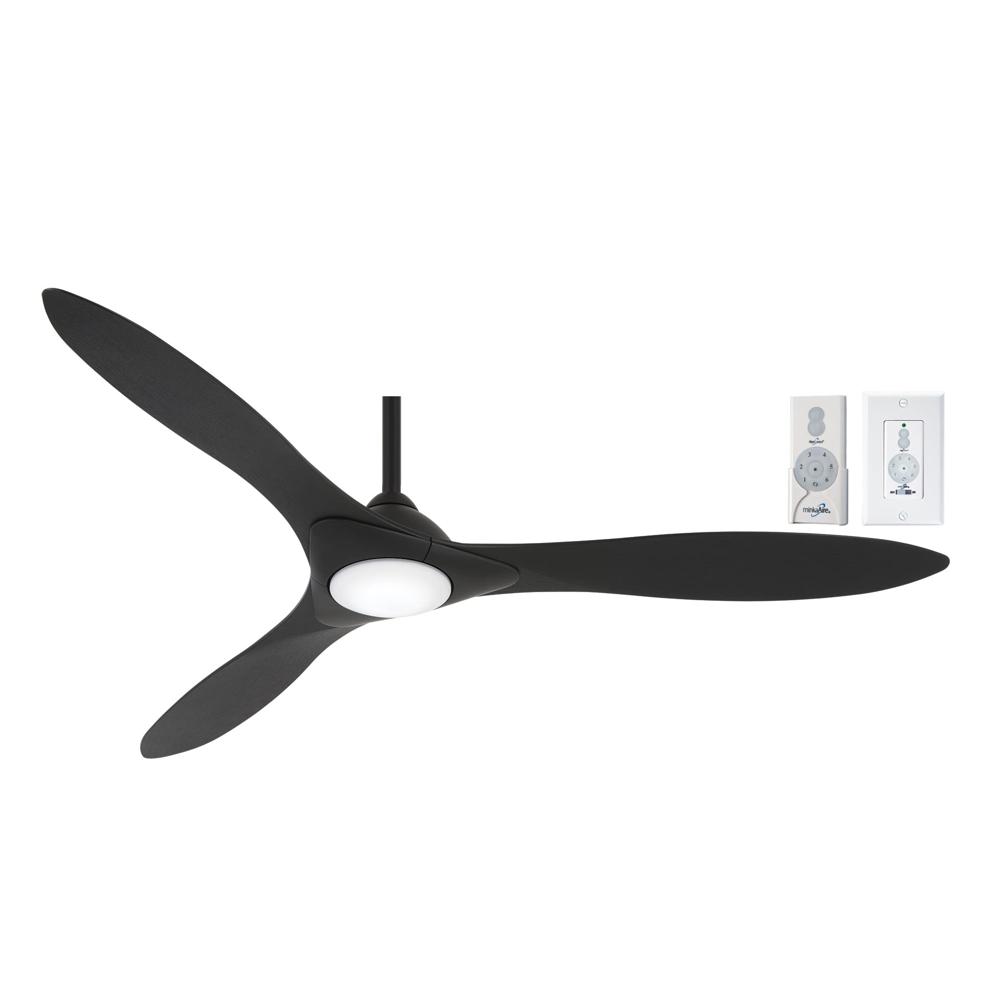 Ventilador de Techo Minka-Aire Negro Carbón con Luz LED y Control Remoto Inteligente