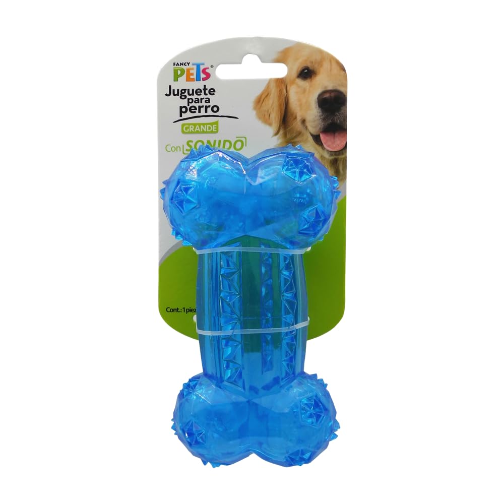 Juguete Prisma Fancy Pets Azul con Sonido Tamaño Grande para Perro