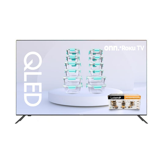 Televisión QLED ONN 75 Pulgadas 4K 2160p Smart Roku HDR Compatible con Alexa y Google Assistant Reacondicionado