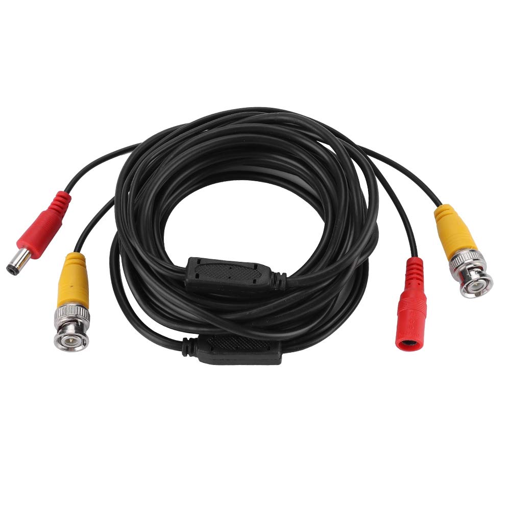 Cable de extensión CCTV, Cable Coaxial de Video, de seguridad de vigilancia, Conectores para uso comercial residencial BNC + 2.1mm DC(5M)