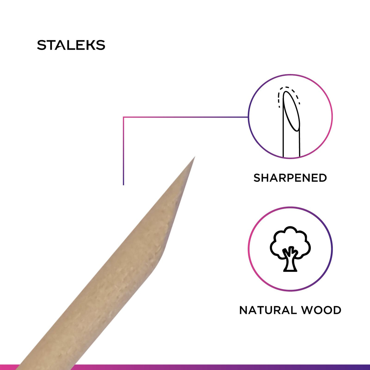 Staleks Palitos De Madera De Naranja Pro Expert (100 Unidades) – 150 Mm, Madera Natural, Herramientas De Manicura Y Decoración De Uñas Para Uso Profesional Y Doméstico