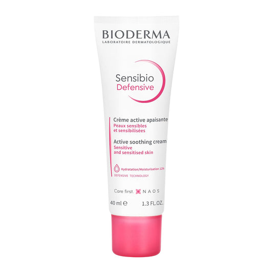 BIODERMA, Crema Facial Hidratante, Sensibio Defensive, Fortalece la Barrera Cutánea, para Piel Sensible, 40 ml