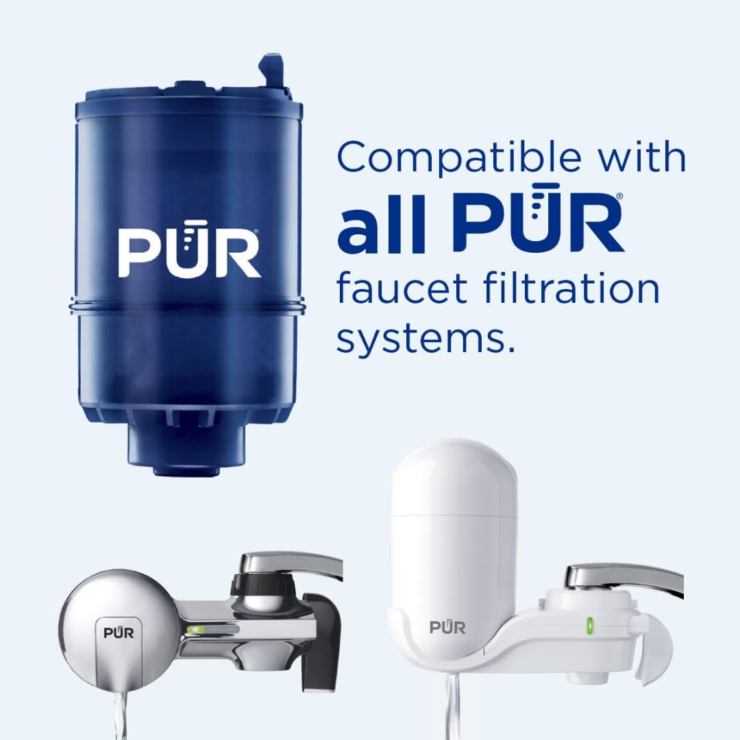 Filtro de Repuesto PUR Azul Potente 3 en 1 con Filtración Mineral Natural y Eliminación de Plomo para Montaje en Llave