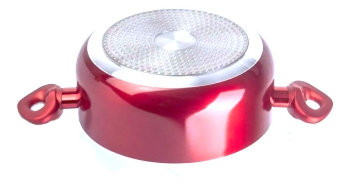 Bateria De Cocina 7pz Swiss Silver Triple Capa Antiadherente Ceramica Marmol SSBAT7A