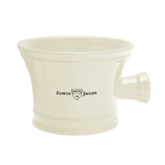 Edwin Jagger - Jabonera de porcelana con asa, color negro, Ivory, Una talla