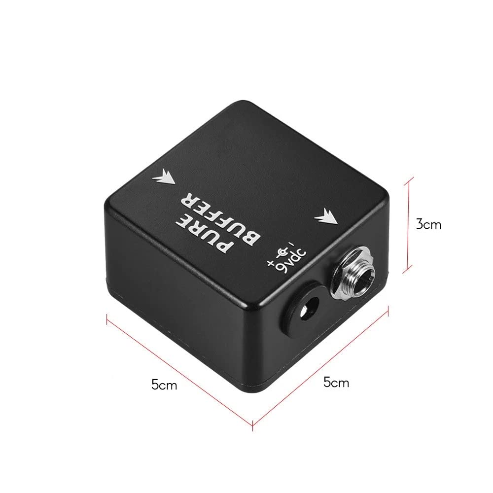 Homesen Pure Buffer Pedal de Efecto de Búfer de Guitarra Negro