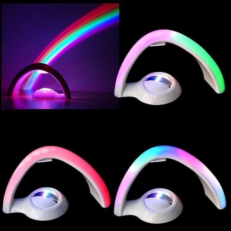 Bo Toys - Proyector LED arcoíris, lámpara de proyector de luz de reflexión para habitación de los niños, luz de proyección ambiental para recámara, lámpara LED de luz nocturna