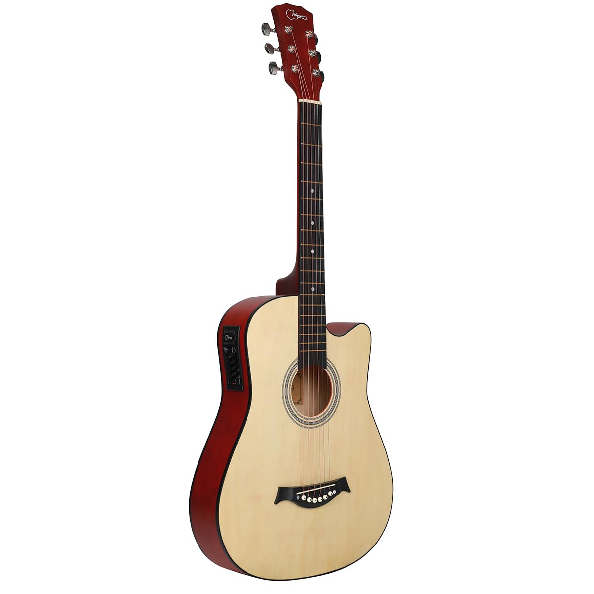 38 inch Electroacústica Guitarra Guitarra acustica con Afinadores,Correas,Cuerdas para Instrumentos,Plumillas,Cable amplificador guitarra,soul,Fundas para Guitarras 3/4 (Natural)