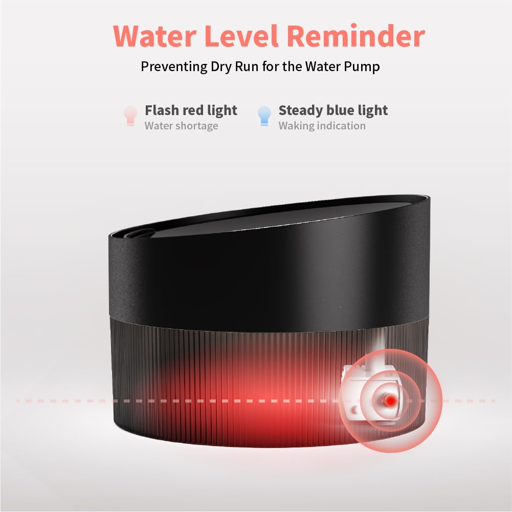 BEQ Fuente de Agua para Gatos,2.5L/84oz Dispensador de Agua para Mascotas,Libre de BPA,Nivel de Agua Visible,Adecuado para Gatos, Perros Pequeños y Otras Mascotas,con Filtro de Gran Tamaño