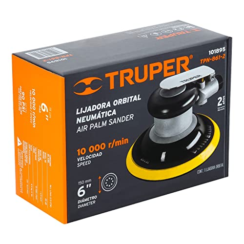 Lijadora Orbital Neumática Truper 6 Pulgadas Industrial