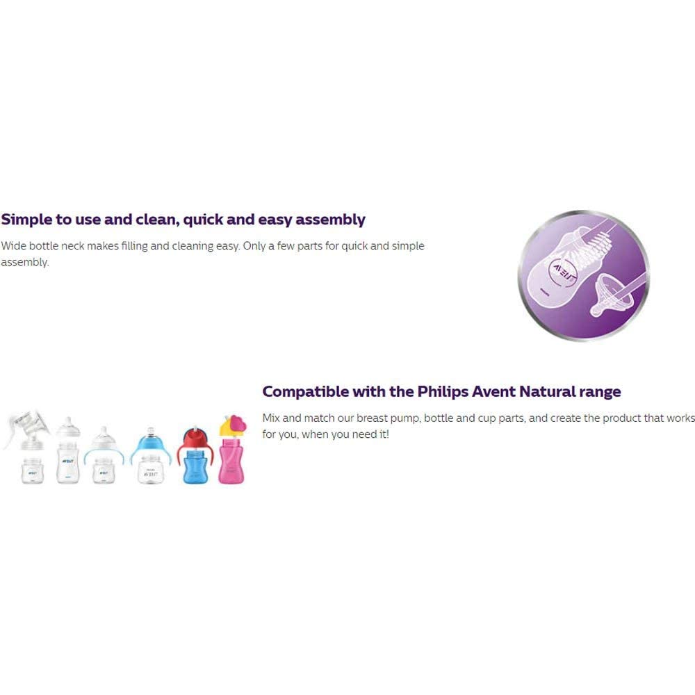 Botellas Naturales Philips Avent Rosa Paquete de 3