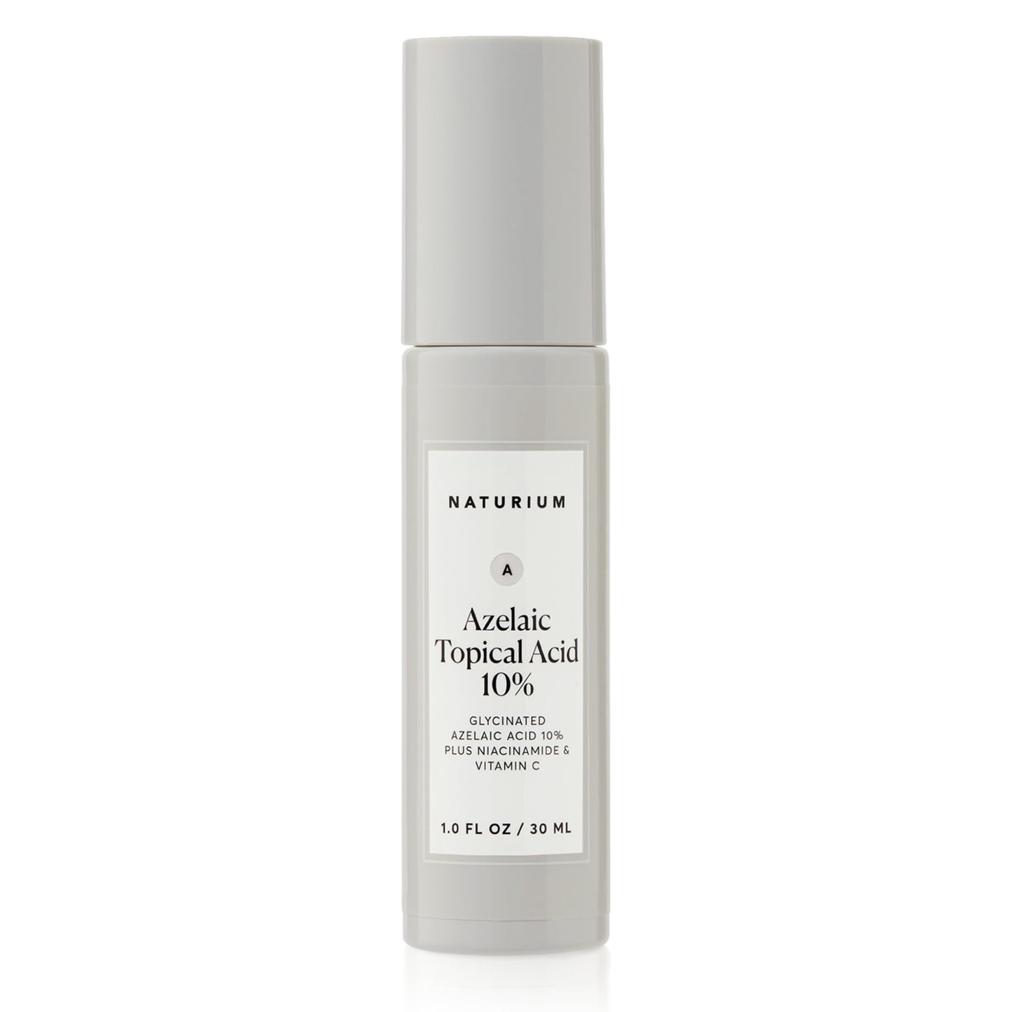 Naturium Ácido tópico azelaico 10%, con niacinamida y vitamina C, tratamiento facial, removedor de manchas oscuras, 1 onza (30 ml), sin fragancia, sin alcohol, para todos los tipos de piel, 1 onza