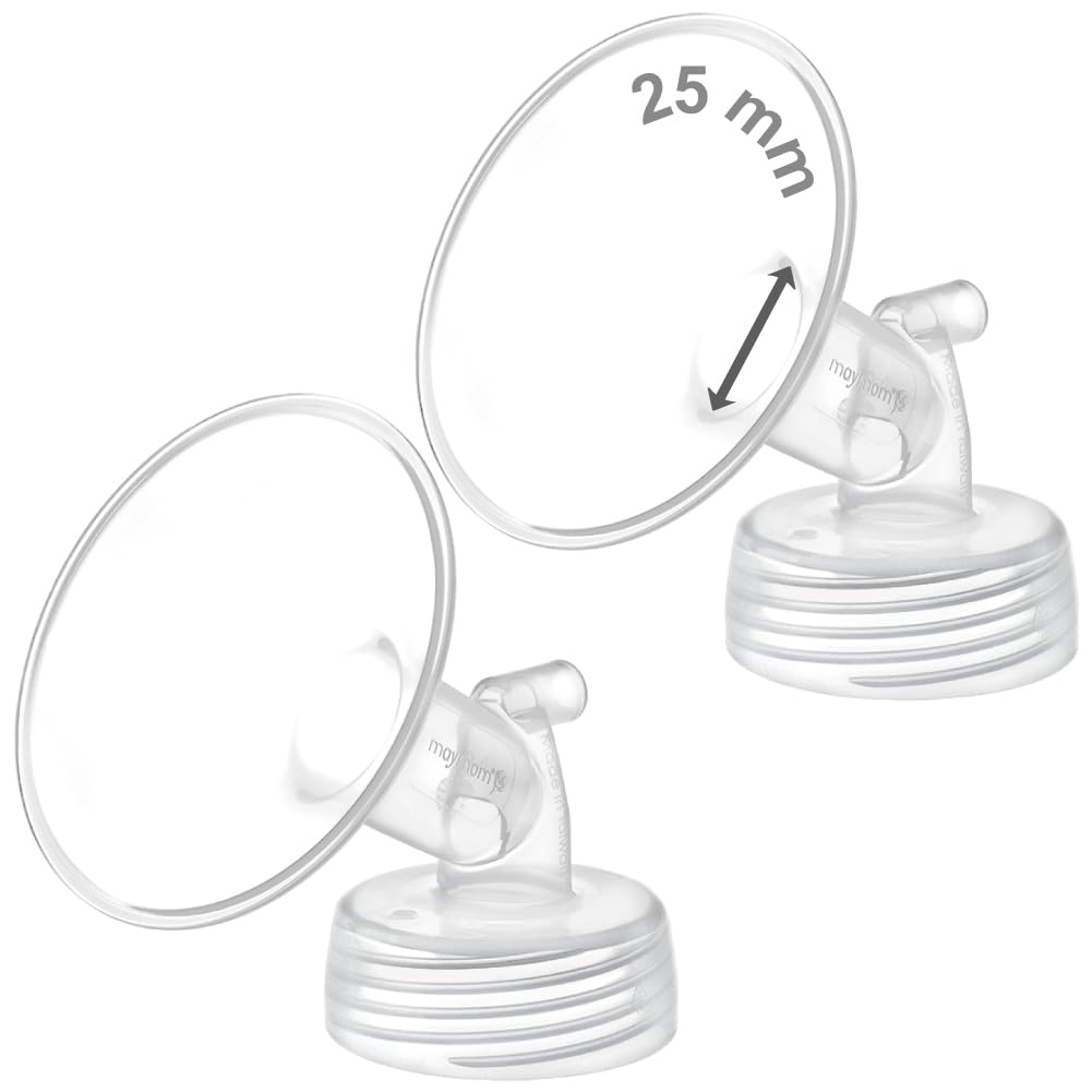 Piezas de Bomba Maymom Compatibles con Spectra S1/S2; Incluye Bridas de Boca Ancha 25 mm; No es Brida Original ni Protector Spectra (Dos Bridas)