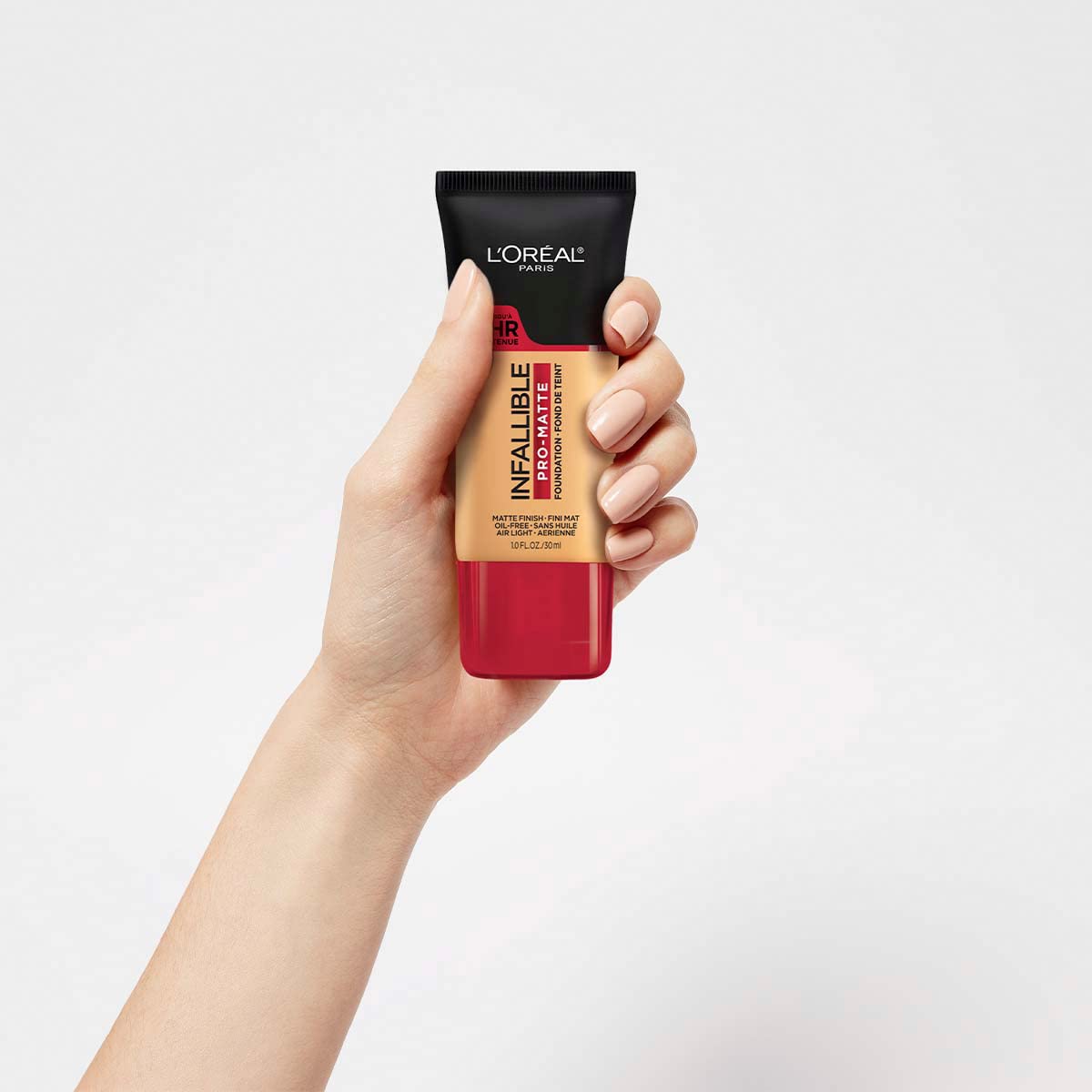L'Oréal Paris, Base de maquillaje líquida de larga duración, Infallible 24h Pro-matte, Tono Sun Beige 106, 30ml