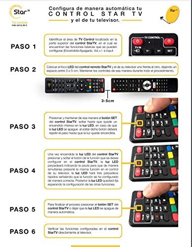 LIDERT Control Remoto para Star TV decodificador
