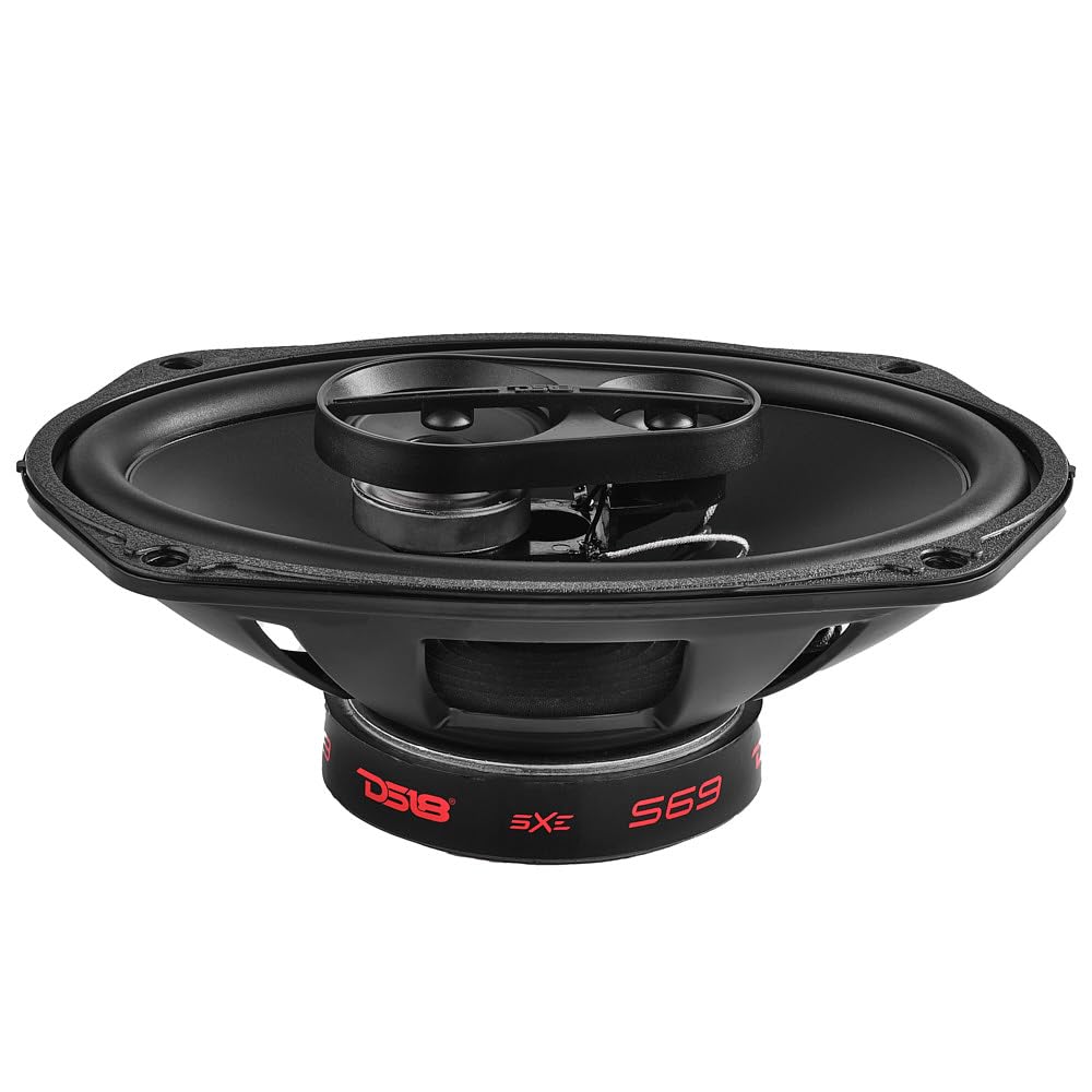 DS18 S69 Select - Altavoz coaxial de 3 vías de 6 x 9 240 vatios 4 ohmios, parrilla incluida, altavoces de audio de 3 vías, actualización perfecta del OEM, fácil instalación, altavoces de coche de 6 x