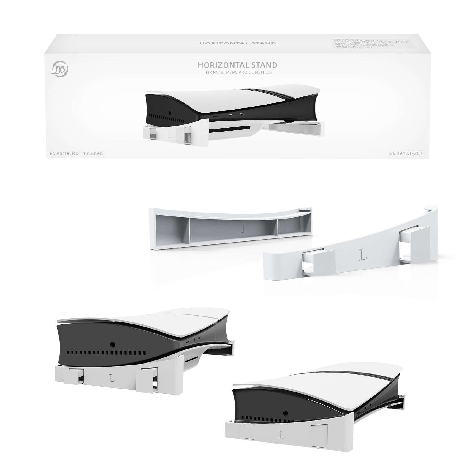 BeisDirect - Soporte Horizontal para Consola Sony PS5 Slim, Soporte Base Compatible con Discos PS5 y edición Digital PS5 Slim Accesorios Delgados con MADS Antideslizantes (Blanco)