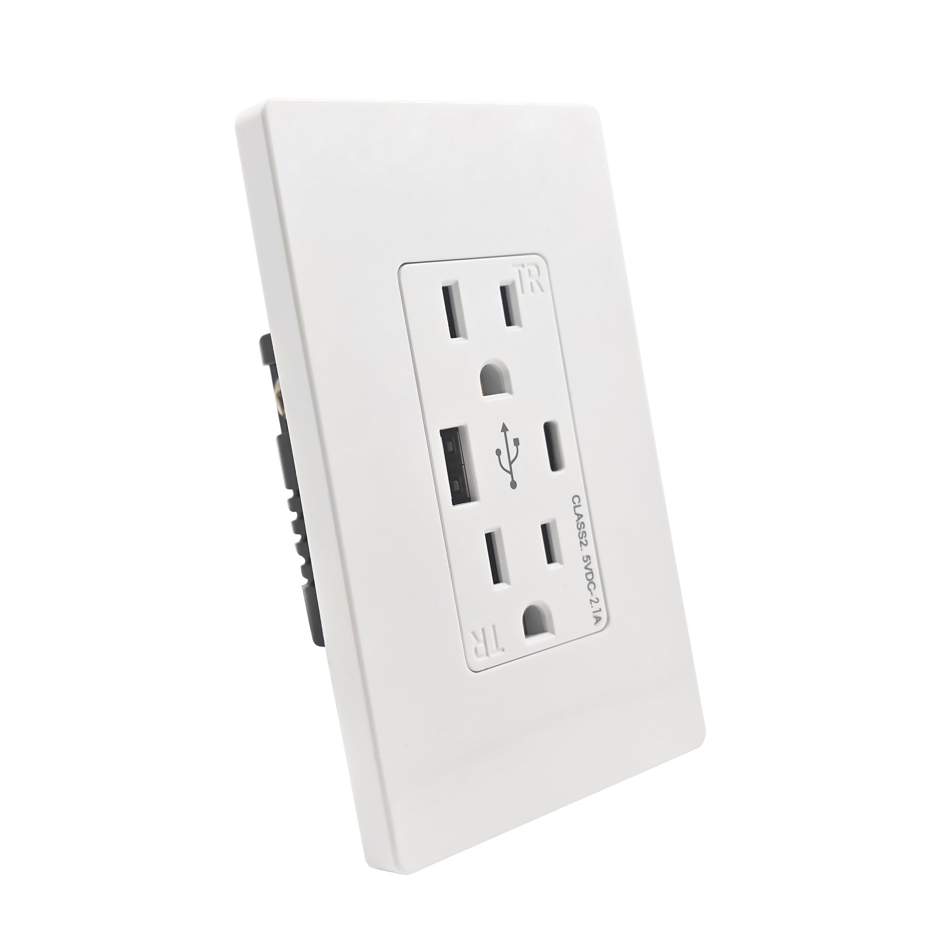 KELEK Contacto Duplex con Salida USB-A y USB-C (Blanco)
