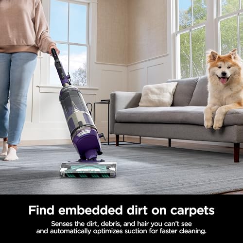 Shark POWERDETECT - Aspiradora Vertical con Filtro HEPA, aspiradora Resistente con Potente succión para Recogida de Pelo de Mascotas, tecnología DuoClean, Elevador motorizado, Ideal para alfombras y
