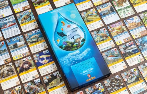 Capstone Games: Expansión del juego de mesa de estrategia Ark Nova: Mundos marinos, 1-4 jugadores, a partir de 12 años