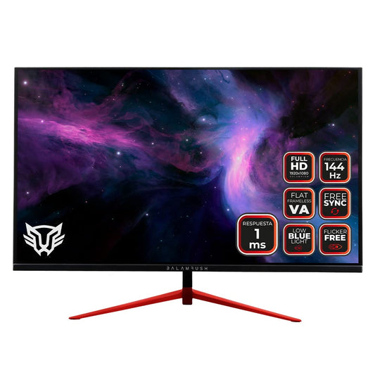 Balam Rush Monitor Gamer Plano 27" Ultra Odyssey MTX27G VA+144Hz+1ms+FullHD 1080p/3xHDMI+DP+3.5mm/Negro