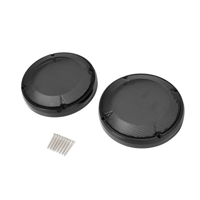 Cubierta de Parrilla de Altavoz para Alforja VPZMT Negro Compatible con Harley Touring y Street Glide Para Moto