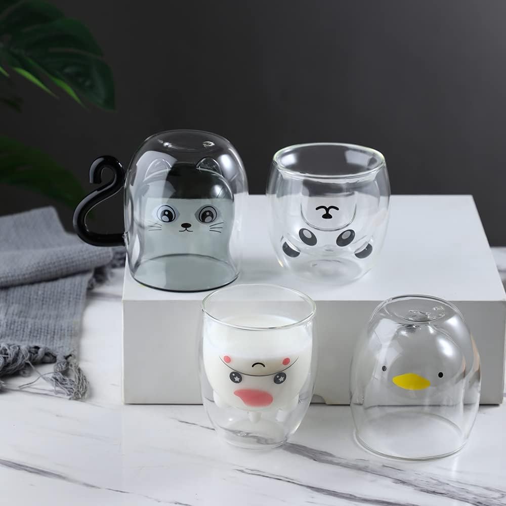 Taza de Café Linda con Aislamiento Doble de Panda