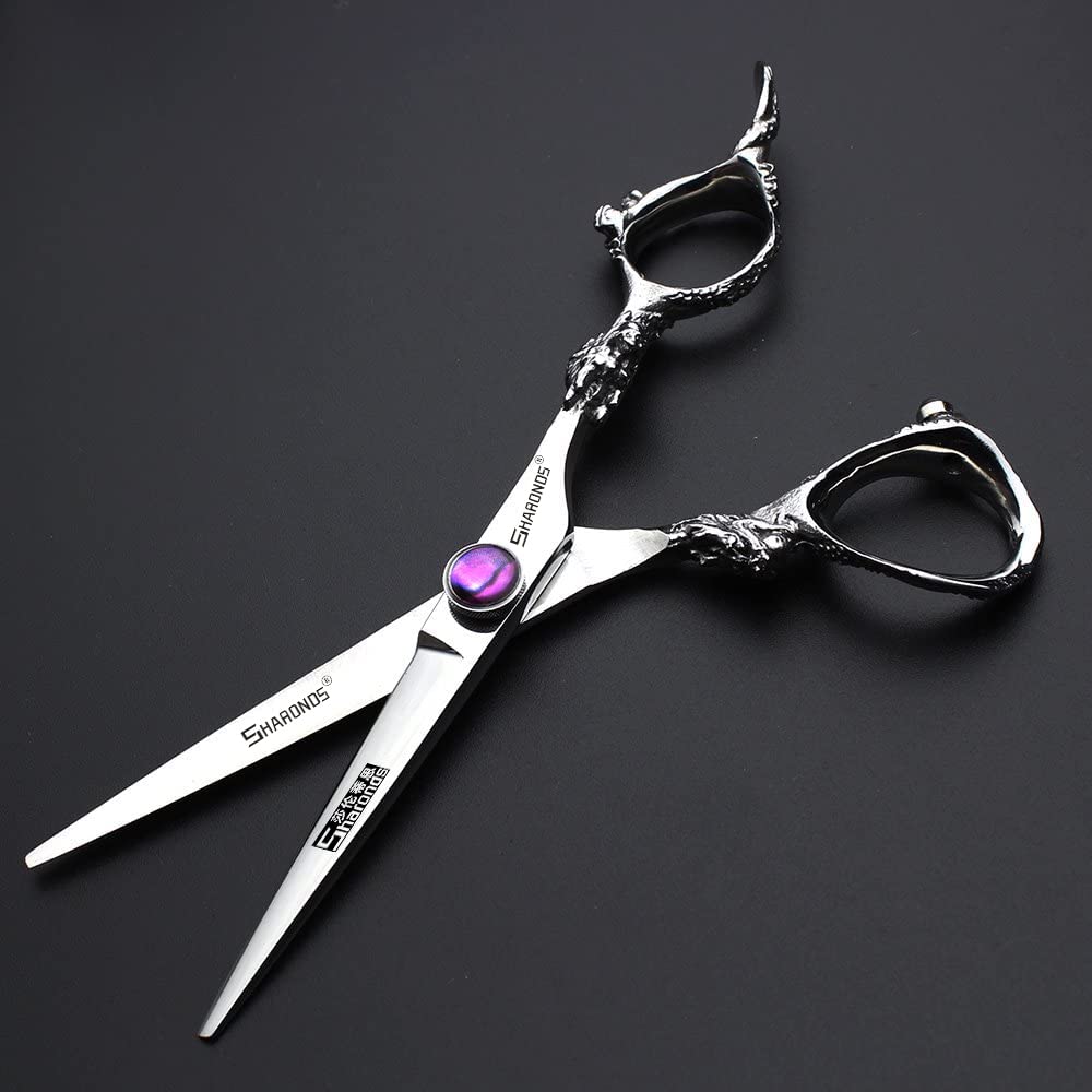 Tijeras de corte de pelo, tijeras profesionales de peluquería de 6 pulgadas, uso doméstico para hombre, mujer, adultos, niños y bebés(6-inch cutting-C)