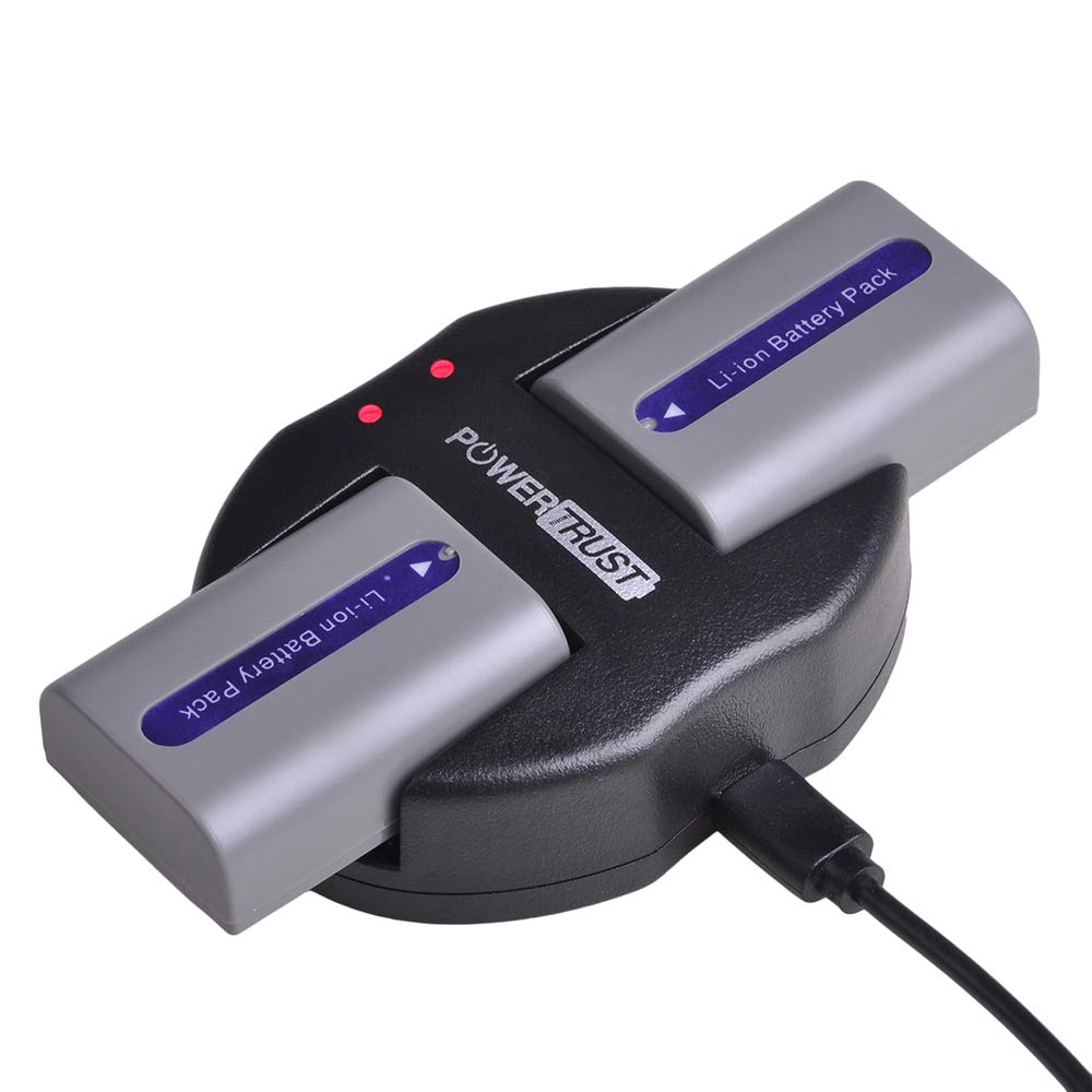 Batería y Cargador Dual PowerTrust NP-FP50 Series DCR-HC30 40 43E 65 85 94E 96 DCR-SR30 40E 50E 60E 70E 80E