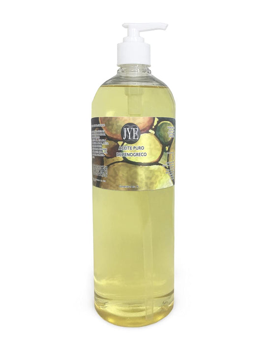 JYE Aceite de Fenogreco Natural Redondea tus curvas! Presentación 1 Litro. Altamente hidratante, absorción inmediata. Reafirmante, masajes para aumento