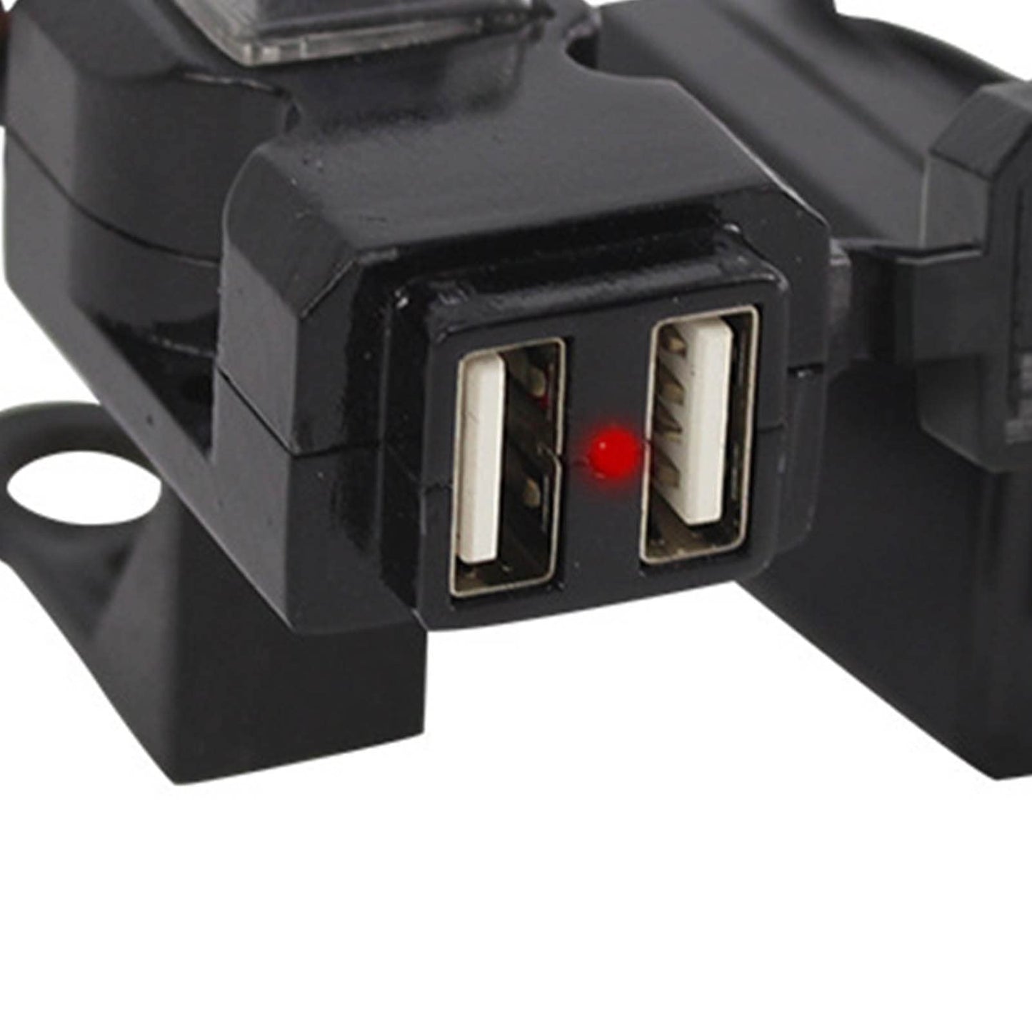 Fydun Cargador de Teléfono para Motocicleta, Doble Cargador USB 5V 2A Carga Rápida Impermeable Cable de Extensión para Smart Phone Tablet GPS 9-90V 9-90V