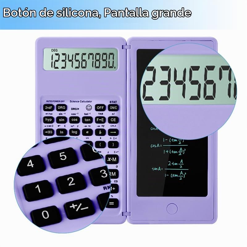 Calculadora Científica iPepul Pantalla Grande con Bloc de Notas para Estudiantes