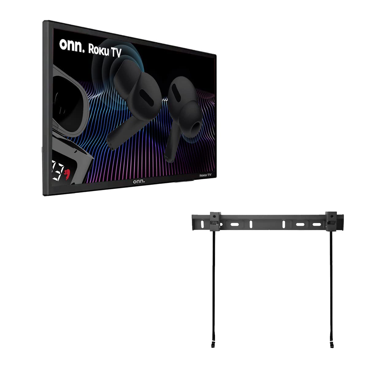 Televisión LED ONN 24 Pulgadas HD 720P Serie 1 Smart Roku Negro Reacondicionado