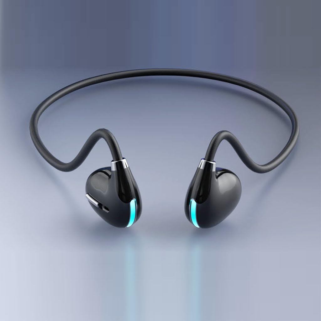 Audífonos Inalámbricos Bluetooth IPX4 Negro Conducción Aérea Cancelación de Ruido para Deportes