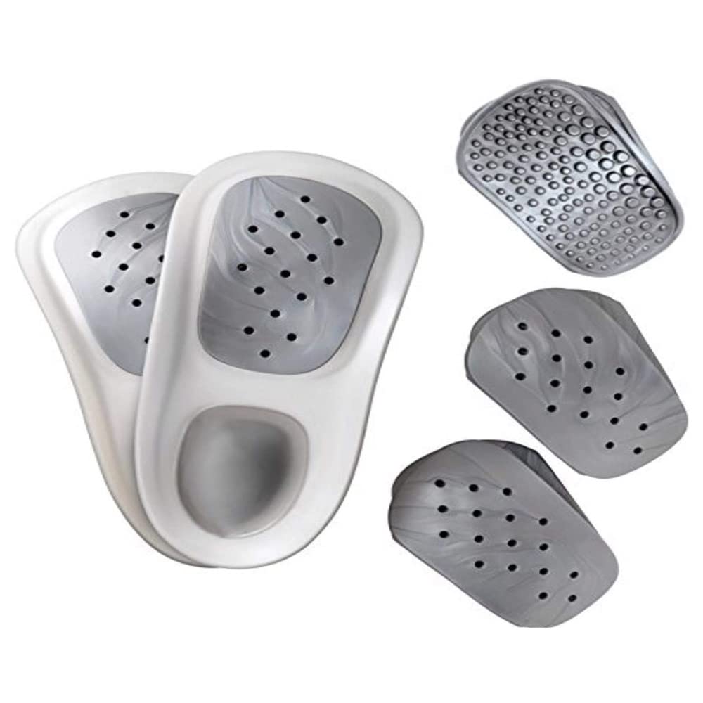 Plantillas WalkFit Platinum para Arco Fascitis Plantar Gris Unisex Adultos Talla Hombre 14-14.5
