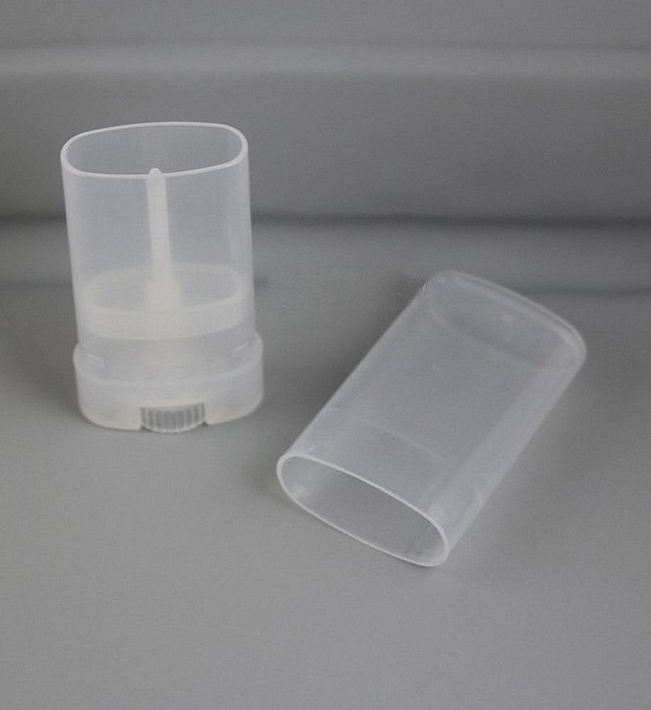 Goege 15 ML Clear Empty Plastic Oval Deodorant Containers Lip Balm Tubes for Lipstick, Crayon,chapstick,homemade Lip Balm,BPA Free (10 Pcs)