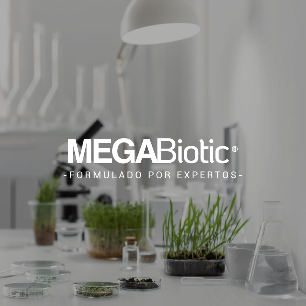 Suplemento Alimenticio MegaBiotic Probióticos 60 Billones 11 Cepas y Inulina de Agave Cont. 100 Caps.