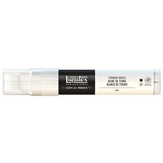 Liquitex Professional Wide Marcador Acrílico, Blanco (Titanium White - 432), 15mm, 1 Unidad
