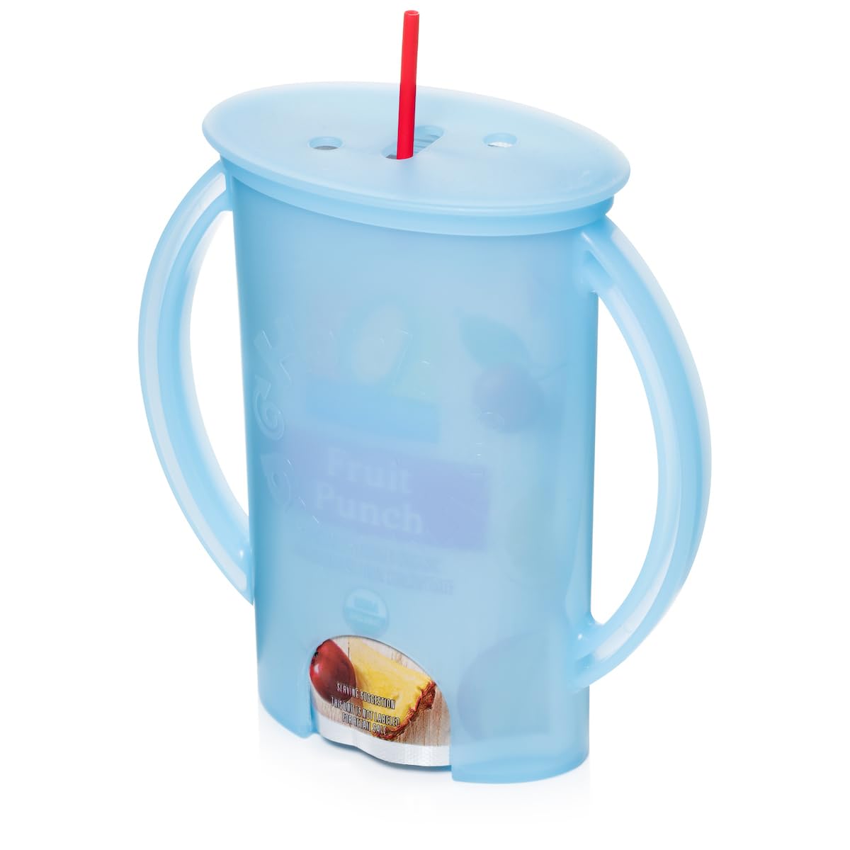 (Aqua blue) - The Flipping Holder, a mess-free food pouch and juice box holder for babies, toddlers, and kids